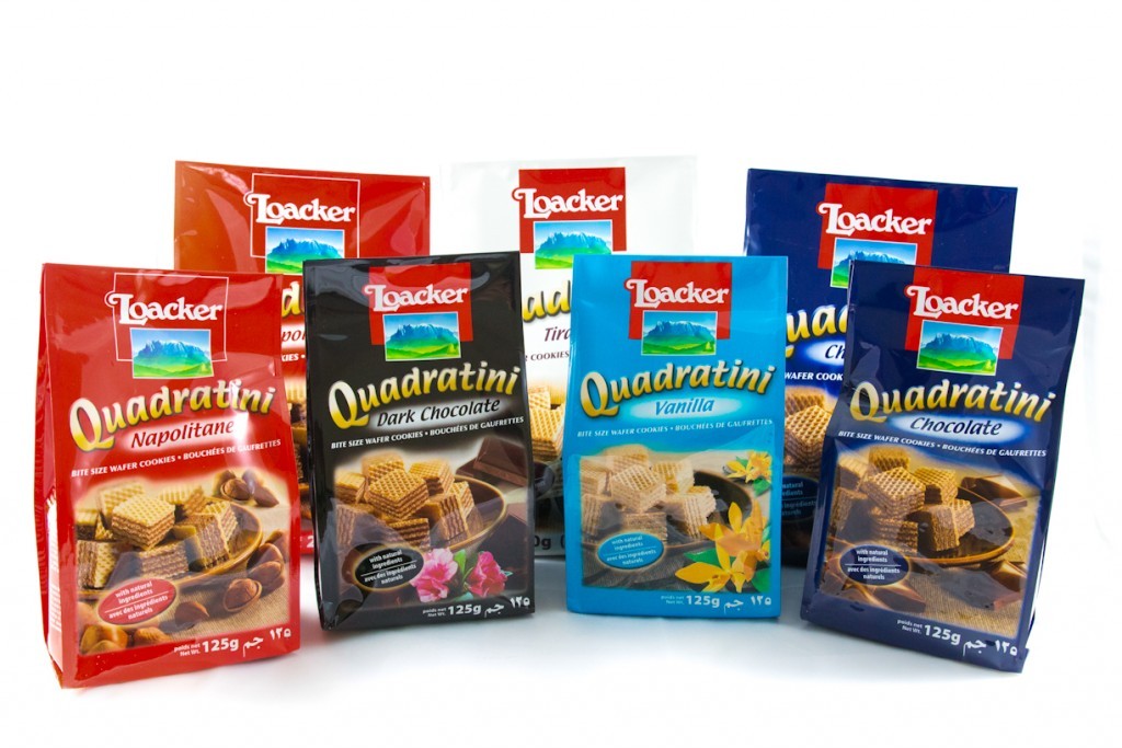 Loacker Quadratini Wafers 125gr Bags Import Export