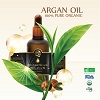 100% Bio certified Organic Argan oil in glass bottle with dropper