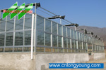 Greenhouse with glass covering