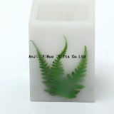 Embedded leaves LED candles flameless for decoration