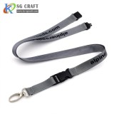 Customized Double Bulldog Clip Polyester Quick Release Lanyard with Buckle