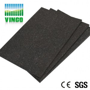 Rubber acoustc floor tile shockproof for gym