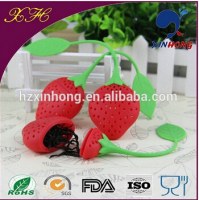 FDA Grade Stawberry Shape Silicone Tea Infuser Strainer