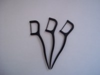 Eco-friendly bamboo charcoal dental floss pick