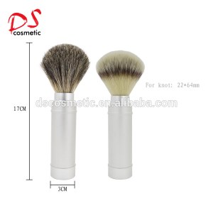 Synthetic hair retracable shaving brush for men