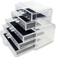Multi function five drawer acrylic display case
