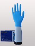 Disposable nitrile exam gloves