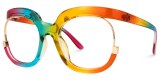 Eduarda - Square Multicolor Eyeglasses | Vooglam