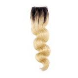 Body Wave Lace Closure Brazilian 100% virgin Human Hair Color #613