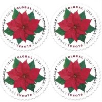 2018 Global Poinsettia International First Class Forever US Postage Stamps