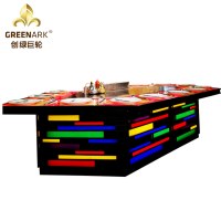 Bridge Shape Rainbow Color Teppanyaki Table Grill Cooking Equipment