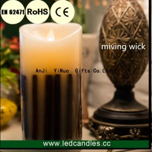 Factory Supply Moving Wick Flameless LED Candle Set with Timer