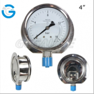 4 Inch Stainless Steel Pressure Gauge Oxygen Use With Oil Filled