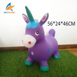 Purple Unicorn Hopper, Horse Hopper, Bouncy Inflatable Animal Ride-on Toy for Children...