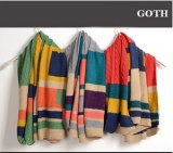 Fashion 2012 autumn and winter vintage color block multicolour lengthen thickening women's knitte...