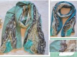 National trend 100% cotton scarf female serpentine pattern patchwork vintage muffler scarf ultra...