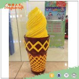 Clorful customized size new yellow Chinese fiberglass life size ice cream statues