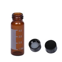 4ml amber vial with write on spot
