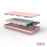 DOCA D607 portable charger universal powerbank ultra thin slim power bank 10000 mAh