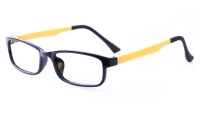 S.Black Yellow 7001 SMOOTH Full Rim Square Sunglasses
