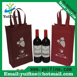 Red Wine Bag Non Woven Fabric Bag Reusable Cloth Bag Handbag Nonwoven Promotion Bag/Ad...