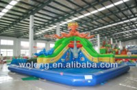 Giant inflatable water slide, floating water park, water park for kids