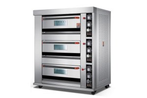 Triple layer nine trays gas pizza oven
