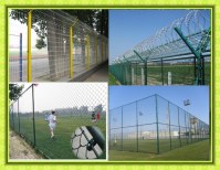 Metal wire mesh fence