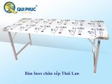 Folding Rectangular Stainless Steel Table