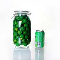 Glass storage jars with lids