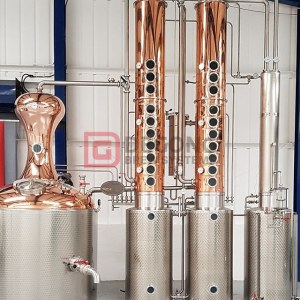 500L 600L 1000L Whiskey Gin Distiller Copper Column Distillation Equipment DEGONG