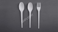 High Quality Disposable PS Plastic Cutlery with Napkin for Airplane