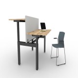 Four Leg Power Adjustable Standing Desk With Multiple Monitors