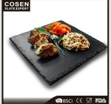 2017 High Natural Tableware Stone Slate Black Dinner Plate