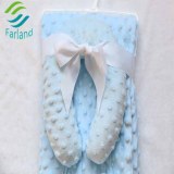 Very famous popular design minky dot baby blanket with security pillow