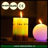 Color Changing Flameless LED Candle with Real Flame