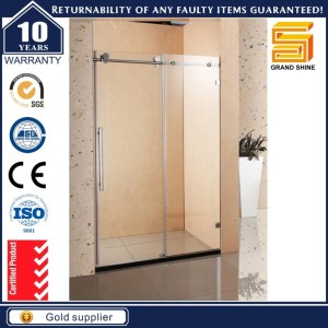 Customized Semi-Frameless Sliding Shower Screen with Oval Tube