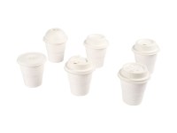 Disposable Compostable Biodegradable Branded Cardboard Solo Coffee Paper Cups With Lids...