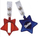 Star shape retractable badge holder,card holder,key holder,promo gift