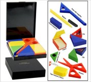 Promotion puzzle stationery set,school stationery,pen,ruler,pencil sharpener,measuring tape,magnet