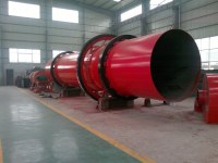 Coal slurry and sawdust drying rotary drum dryer