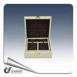 Classic white lacquer finish wooden jewelry box with beautifully designed lock catch for bracelet...