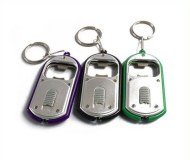 Led light bottle opener keychain,mini flashlight,torch,promo gift