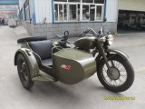 Customized Army Yellow 250cc Motorcycle Sidecar