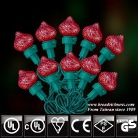 25CT/35CT/50CT G25 Glass Strawberry Iridescent Crystal LED Christmas String Lights
