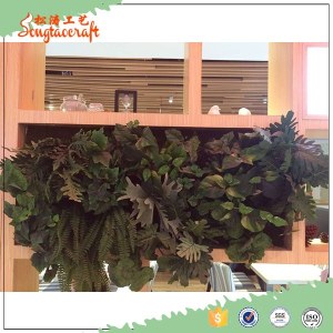 High quality mini new green Chinese platic vertical garden artificial green wall plante...