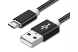Chargeur USB micro (Android) - 1,0 mètre (Noir-Nylon)