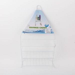 C-Hanging 4 Tier White Bathroom Shelf