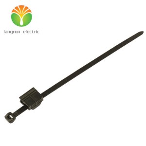 T50SOSEC22 PA66 Wire Harness Cable Tie With Edge Clip