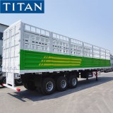 3 axle cargo transport stake semi trailer for sale in Sudan
